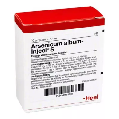 ARSENICUM ALBUM INJEEL Fiale S, 10 pz
