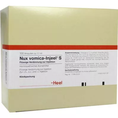NUX VOMICA INJEEL Fiale S, 100 pz NUX VOMICA INJEEL Fiale S, 100 pz