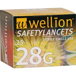 WELLION Safetylancets 28 G smalti di sicurezza, 25 pz