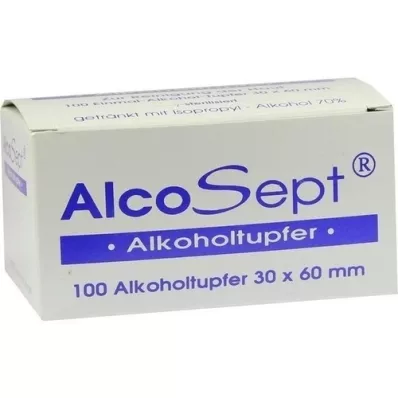 ALKOHOLTUPFER Alcosept, 100 pz