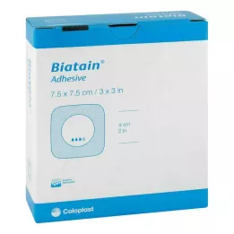 BIATAIN Medicazione in schiuma 7,5x7,5 cm autoadesiva, 10 pz