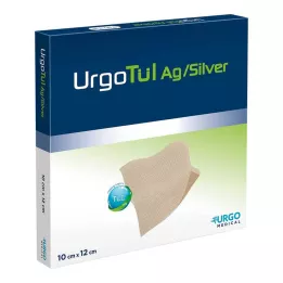 URGOTÜL Garza per ferite in argento 10x12 cm, 10 pz