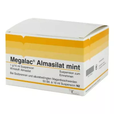 Megalac Almasilat sospensione alla menta, 50x10 ml Megalac Almasilat sospensione alla menta, 50x10 ml