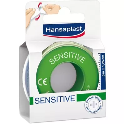 HANSAPLAST Cerotto di fissaggio sensibile 1,25 cm x 5 m, 1 pz