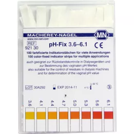 PH-FIX Strisce indicatrici pH 3,6-6,1, 100 pz