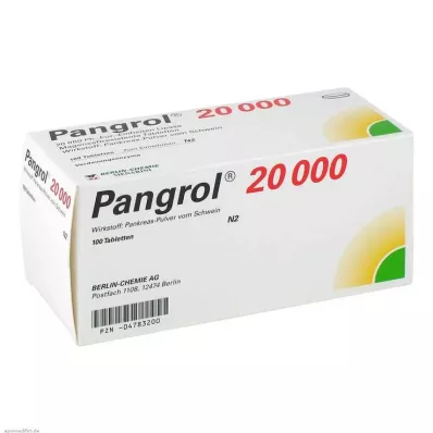 Pangrol 20000 compresse gastroresistenti, 100 pezzi