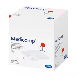 MEDICOMP Tessuto non tessuto non sterile 10x10 cm a 4 strati, 100 pz