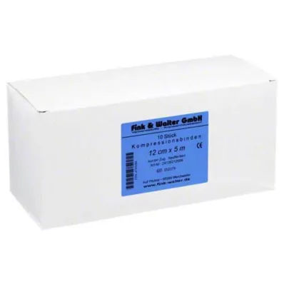 KOMPRESSIONS BINDE 12cmx5m w.short pull skin, 10 pz