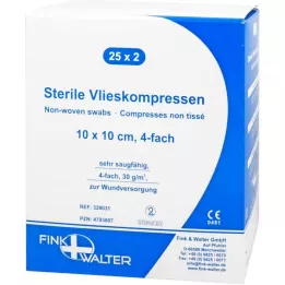 VLIESKOMPRESSEN 10x10 cm sterile a 4 strati, 25X2 pezzi