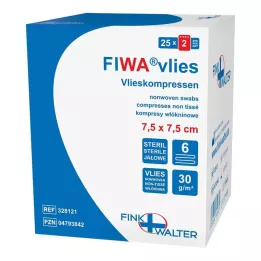 VLIESKOMPRESSEN 7,5x7,5 cm sterile 6x, 25X2 pz