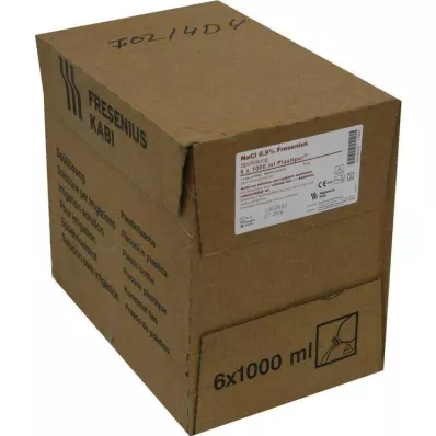 Flacone a vite in plastica Nacl 0,9%, 6X1000 ml Flacone a vite in plastica Nacl 0,9%, 6X1000 ml