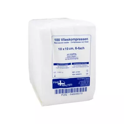 VLIESKOMPRESSEN 10x10 cm non sterile 6x, 100 pz