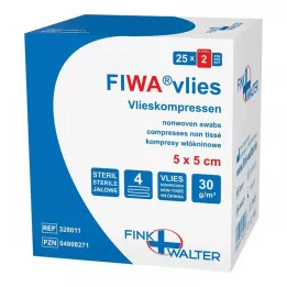 VLIESKOMPRESSEN 5x5 cm sterile a 4 strati, 25X2 pz