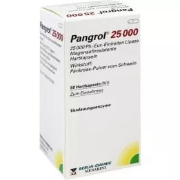 PANGROL 25.000 tappi rigidi con rivestimento enterico, 50 pz