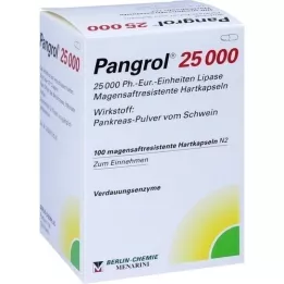 PANGROL 25.000 tappi rigidi con rivestimento enterico, 100 pz