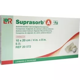 SUPRASORB A+Ag Antimik.Cal.Alginat Kompr.10x20 cm, 5 pz