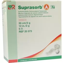 SUPRASORB A+Ag Antimik.Cal.Alginat Tamp.30 cm 2 g, 5 pz