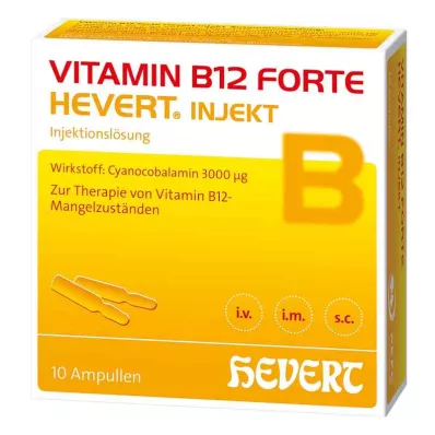 VITAMIN B12 HEVERT forte Fiale per iniezione, 10X2 ml VITAMIN B12 HEVERT forte Fiale per iniezione, 10X2 ml
