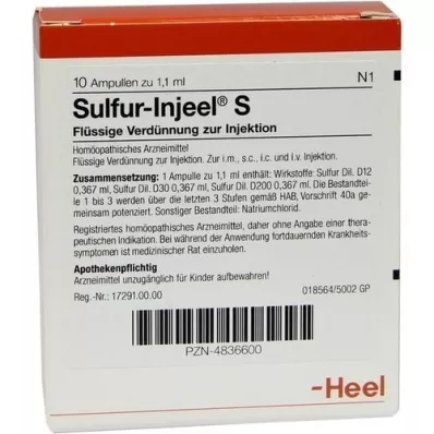 SULFUR INJEEL Fiale S, 10 pz