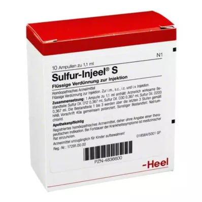 SULFUR INJEEL Fiale S, 10 pz SULFUR INJEEL Fiale S, 10 pz
