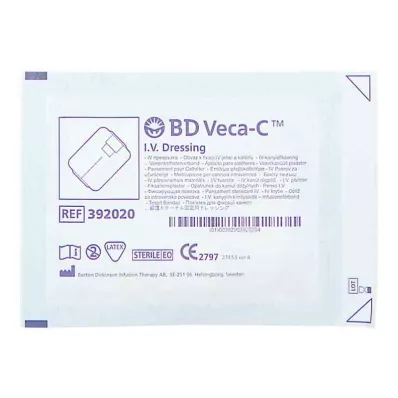BD VECA-C Medicazione di fissaggio del catetere 6x7,5 cm con finestra, 1 pz