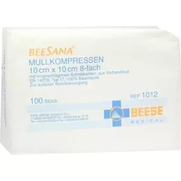 MULLKOMPRESSEN 10x10 cm non sterile 8x, 100 pz