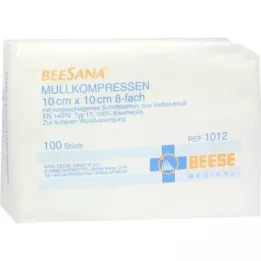 MULLKOMPRESSEN 10x10 cm non sterile 8x, 100 pz