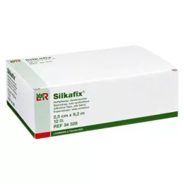 SILKAFIX Gesso adesivo 2,5 cm x 9,2 m anima in cartone, 12 pezzi