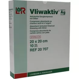 VLIWAKTIV AG Carbone attivo assorbente comp. con argento 20x20 cm, 10 pz