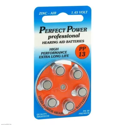 BATTERIEN f.apparecchi acustici Power PP13, 6 pz