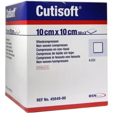 CUTISOFT Compresse in tessuto non tessuto 10x10 cm sterili, 50X2 pz