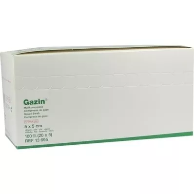 GAZIN Garza compressa 5x5 cm sterile 12x, 20X5 pz