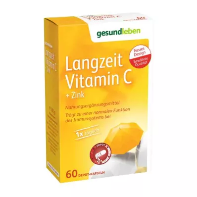 GESUND LEBEN Capsule di vitamina C+zinco a lungo termine, 60 pz
