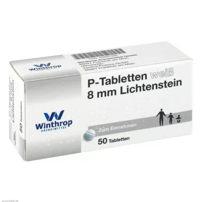 P TABLETTEN bianco 8 mm, 50 pz P TABLETTEN bianco 8 mm, 50 pz