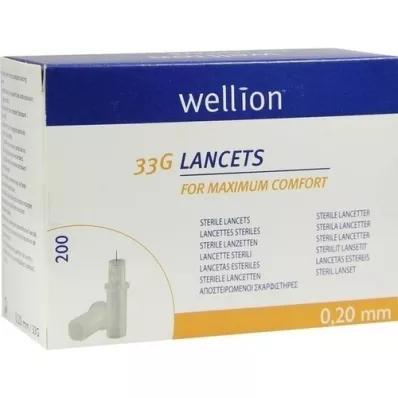 WELLION Lancette 33 G, 200 pz