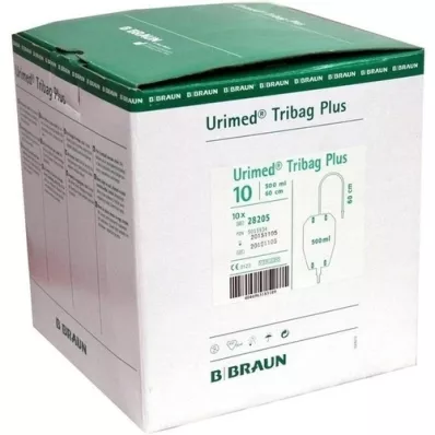URIMED Tribag Plus Urine Leg Sleeve 500ml 50cm ster., 10 pz