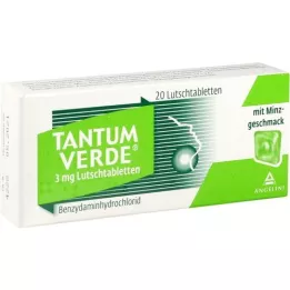 TANTUM VERDE 3 mg in pastiglie al gusto di menta, 20 pezzi