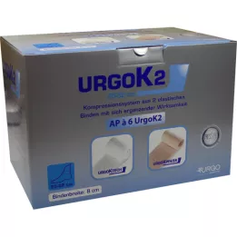 URGOK2 Compr.Syst.8cm Circonf.caviglia 25-32cm, 6 pz