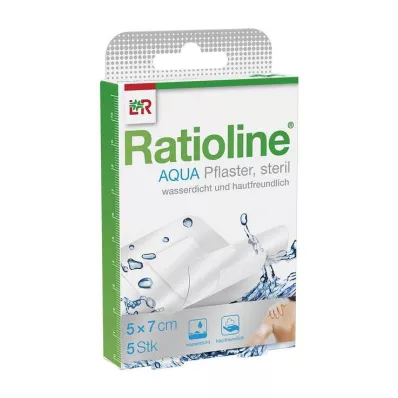 RATIOLINE aqua Shower Plaster Plus 5x7 cm sterile, 5 pz RATIOLINE aqua Shower Plaster Plus 5x7 cm sterile, 5 pz