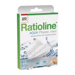 RATIOLINE aqua Shower Plaster Plus 8x10 cm sterile, 5 pz