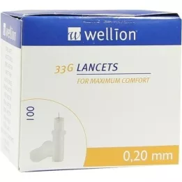 WELLION Lancette 33 G, 100 pz