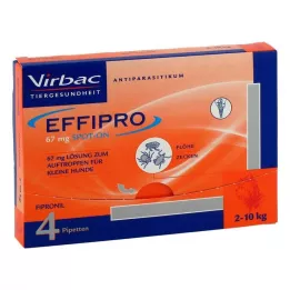 EFFIPRO 67 mg pip.soluzione per flebo.per cani di piccola taglia, 4 pz