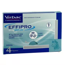 EFFIPRO 50 mg soluzione per gatti, 4 pz