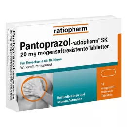 PANTOPRAZOL-ratiopharm SK 20 mg compresse rivestite con enterici, 14 pz