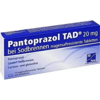 PANTOPRAZOL TAD 20 mg b.Sodbrenn. compresse di succo gastrico, 14 pz
