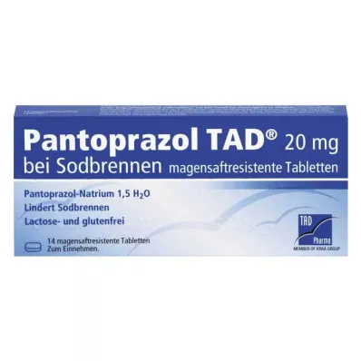 PANTOPRAZOL TAD 20 mg b.Sodbrenn. compresse di succo gastrico, 14 pz PANTOPRAZOL TAD 20 mg b.Sodbrenn. compresse di succo gastrico, 14 pz