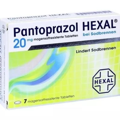 PANTOPRAZOL HEXAL b.Bruciore di stomaco compresse rivestite con enterici, 7 pz