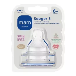 MAM Tettarella taglia 3 6+ mesi in silicone, 2 pz