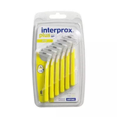 INTERPROX più mini spazzolino interdentale giallo, 6 pezzi