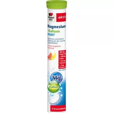 DOPPELHERZ Magnesio+potassio compresse effervescenti sportive, 15 pz